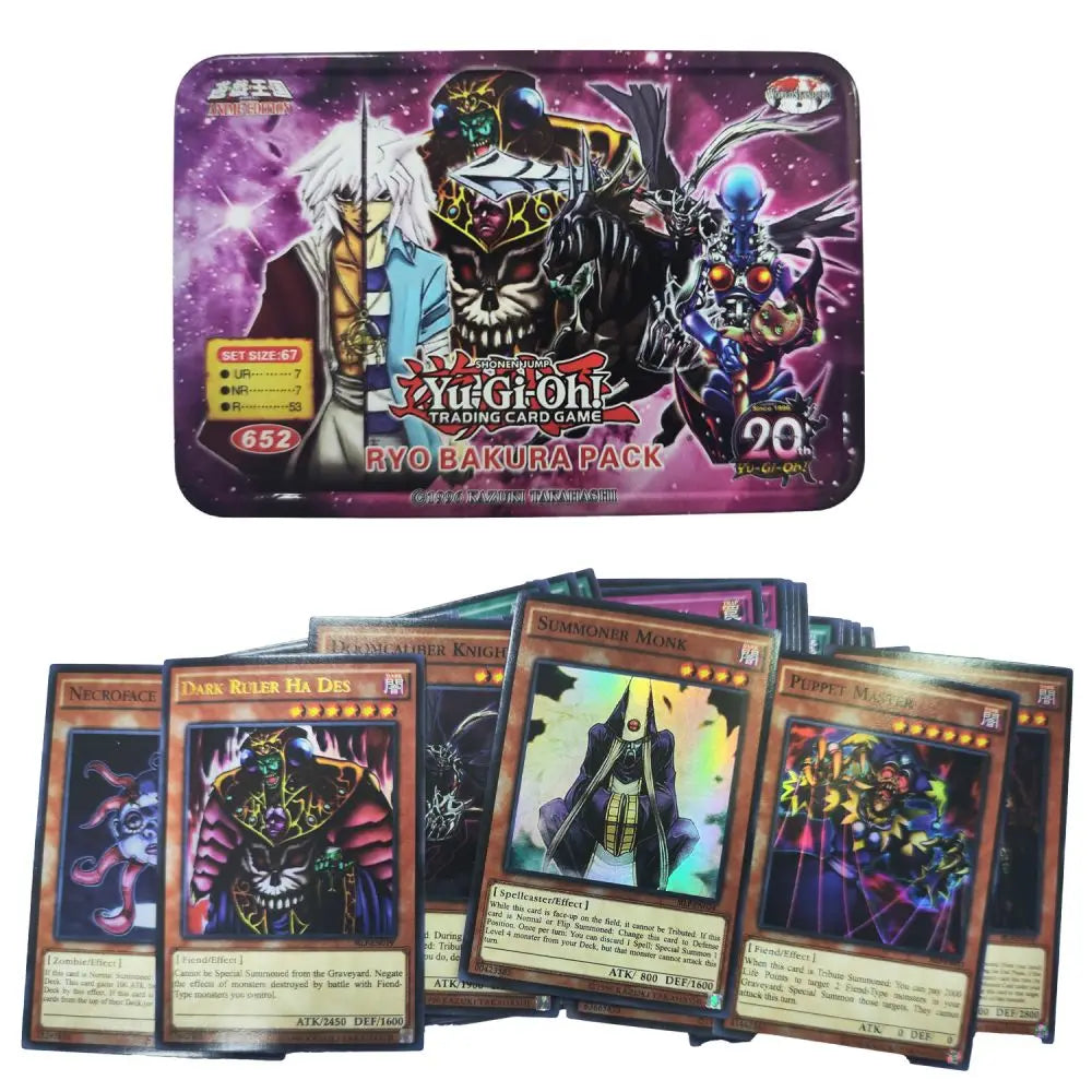Yu-Gi-Oh Deck 652 RYO BAKURA PACK English Holographic Golden White Dragon Duel Game Collection Card with Tin Box Yu-Gi-Oh Deck 652 RYO BAKURA PACK English Holographic Golden White Dragon Duel Game Collection Card with Tin Box